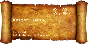 Katzer Márta névjegykártya