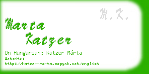 marta katzer business card