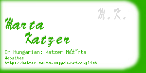 marta katzer business card